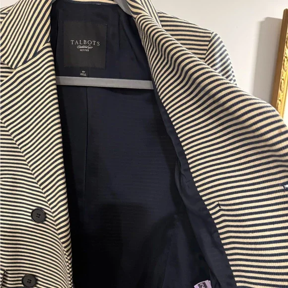 Talbots Stripes trench coat - Picture 6 of 7